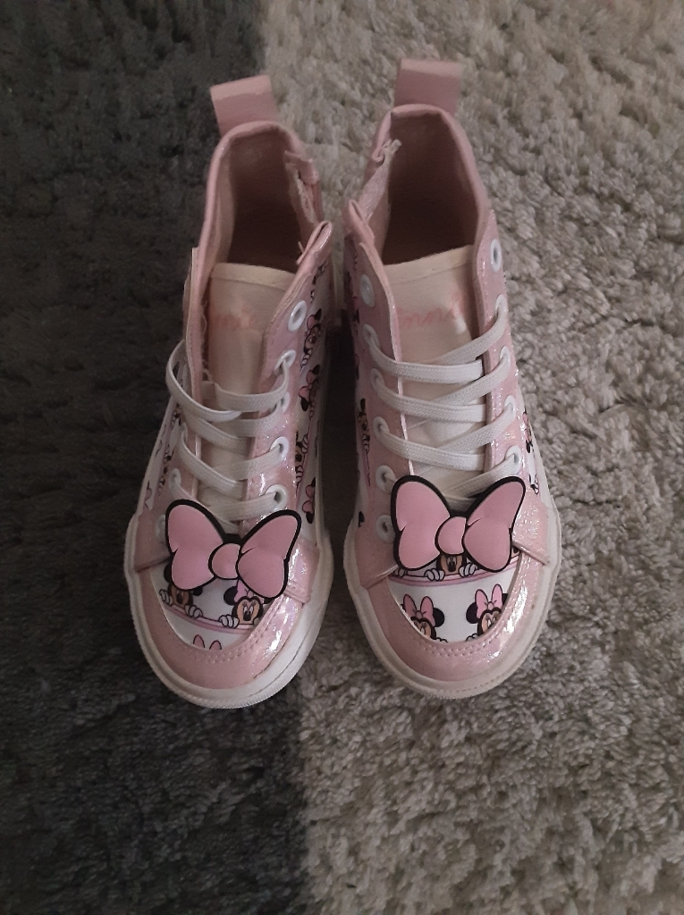 Disney Pink Kids High-Top Sneakers Size 11